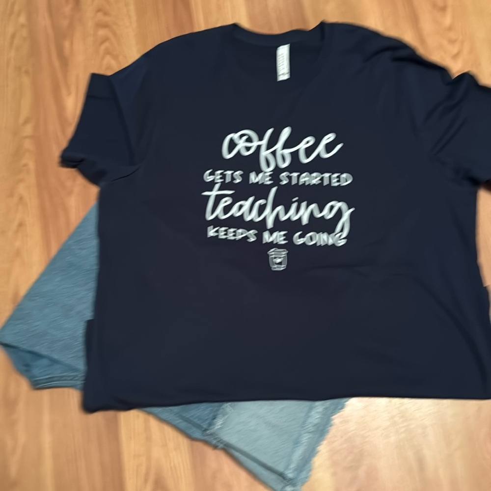 Navy teacher tee